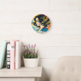 Reloj Redondo Mediano Una joven vietnamita