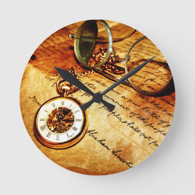 Reloj Redondo Mediano Una mirada hacia atrás (Anverso)