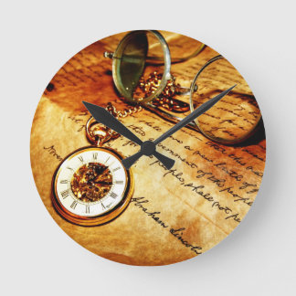 Reloj Redondo Mediano Una mirada hacia atrás