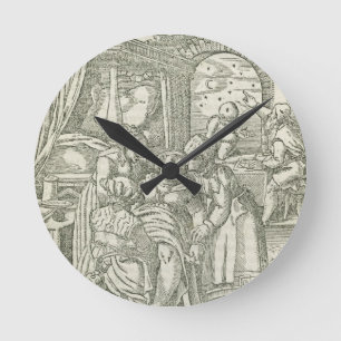 Reloj Redondo Mediano Una mujer en el trabajo, ilustracion del capítulo