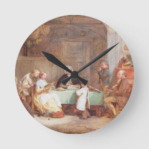 Reloj Redondo Mediano Una tarde musical (aceite en lona) 2