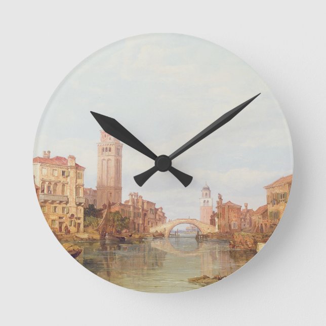 Reloj Redondo Mediano Una vista de Verona, 1848 (aceite en lona) (Anverso)