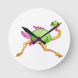 Reloj Redondo Mediano Uncommon Ostrich