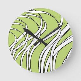 Reloj Redondo Mediano Underwater Wave lime green