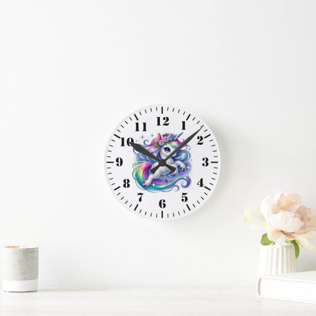 Reloj Redondo Mediano Unicorn  (Hogar)