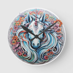 Reloj Redondo Mediano Unicornio