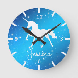 Reloj Redondo Mediano Unicornio personalizado
