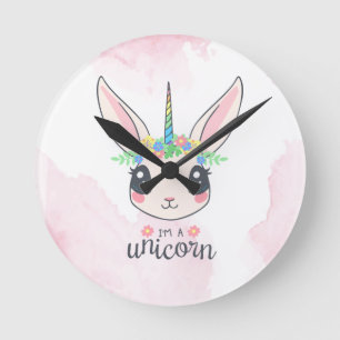 Reloj Redondo Mediano Unicornio rosa dulce