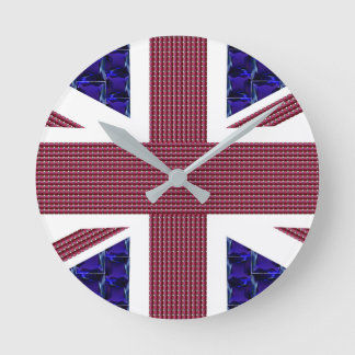Reloj Redondo Mediano United Kingdom Flag, England, Great Britain Flag