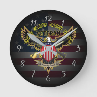 Reloj Redondo Mediano United States Armed Forces Veteran, Proudly Served