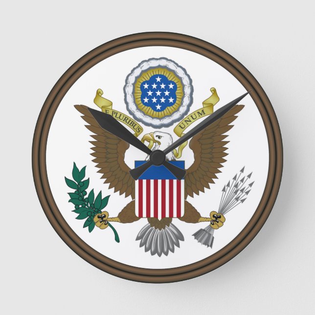 Reloj Redondo Mediano United States Great Seal (Anverso)