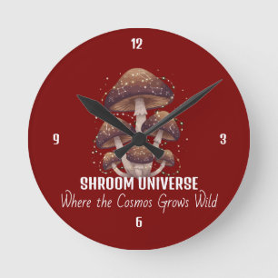 Reloj Redondo Mediano Universo de Constelación de Hongos Celestiales