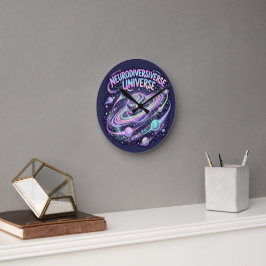 Reloj Redondo Mediano Universo Neurodiverso Decoración del Hogar ADHD Au