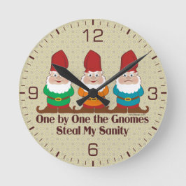 Reloj Redondo Mediano Uno Por Uno Los Gnomes