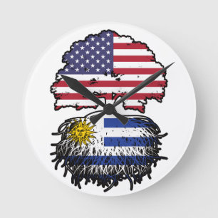 Reloj Redondo Mediano Uruguay Uruguay Uruguay Uruguay Uruguay Bandera de