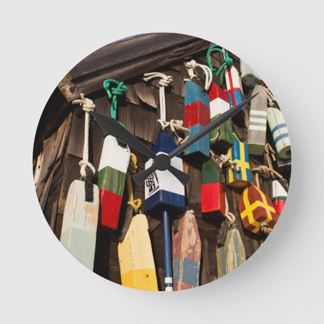Reloj Redondo Mediano USA, Massachusetts, Gloucester, Lobster Buoys 2 (Anverso)
