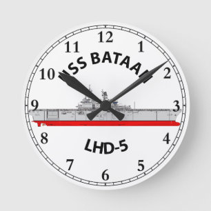 RELOJ REDONDO MEDIANO USS BATAAN - LHD-5 - ASALTO ANFIBIOSO DE CLASE WAS