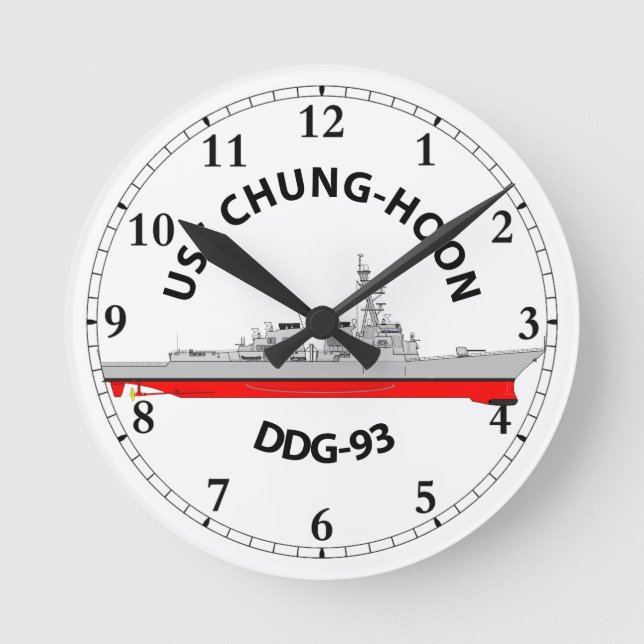 RELOJ REDONDO MEDIANO USS CHUNG-HOON - DDG-93 - ARLEIGH BURKE (Anverso)