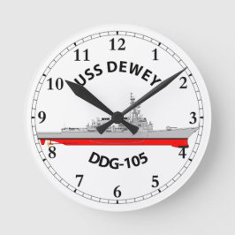 RELOJ REDONDO MEDIANO USS DEWEY - DDG-105 - ARLEIGH BURKE