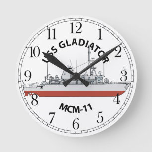 Reloj Redondo Mediano USS Gladiator MCM-11