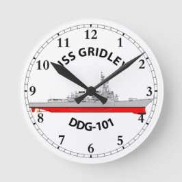 RELOJ REDONDO MEDIANO USS GRIDLEY - DDG-101 - ARLEIGH BURKE