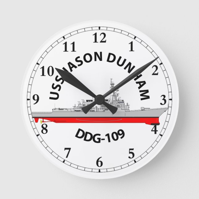 RELOJ REDONDO MEDIANO USS JASON DUNHAM - DDG-109 - ARLEIGH BURKE (Anverso)
