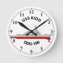 RELOJ REDONDO MEDIANO USS KIDD - DDG-100 - ARLEIGH BURKE