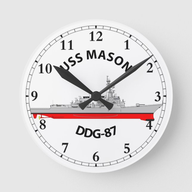 RELOJ REDONDO MEDIANO USS MASON - DDG-87 - ARLEIGH BURKE (Anverso)