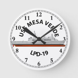 RELOJ REDONDO MEDIANO USS MESA VERDE, LPD-19, SAN ANTONIO