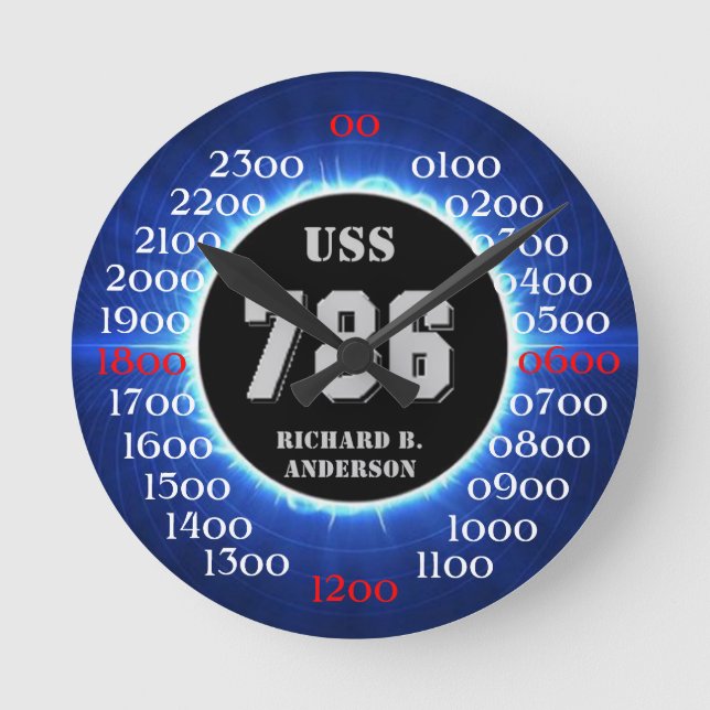 Reloj Redondo Mediano USS Richard B. Anderson (DD-786) (Anverso)