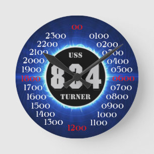 Reloj Redondo Mediano USS Turner (DD-834) (DDR-834)