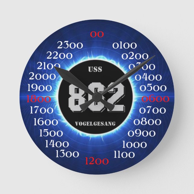 Reloj Redondo Mediano USS Vogelgesang (DD-862) (Anverso)