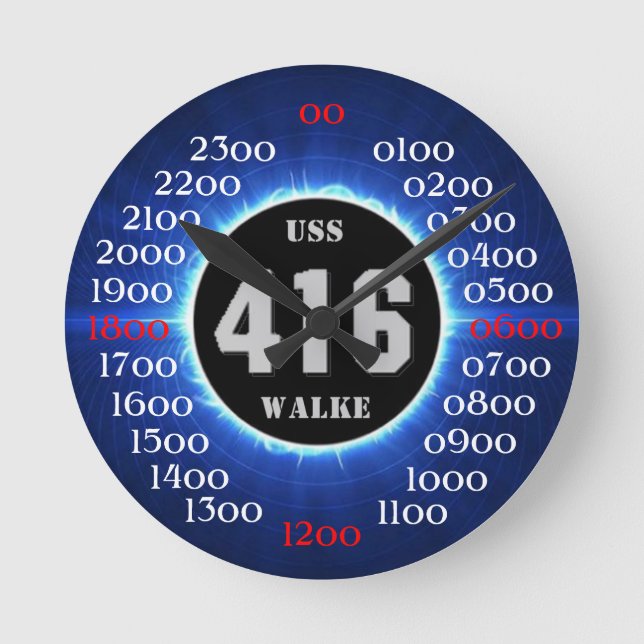 Reloj Redondo Mediano USS Walke (DD-416) (Anverso)