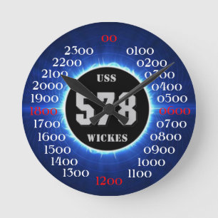 Reloj Redondo Mediano USS Wickes (DD-578)