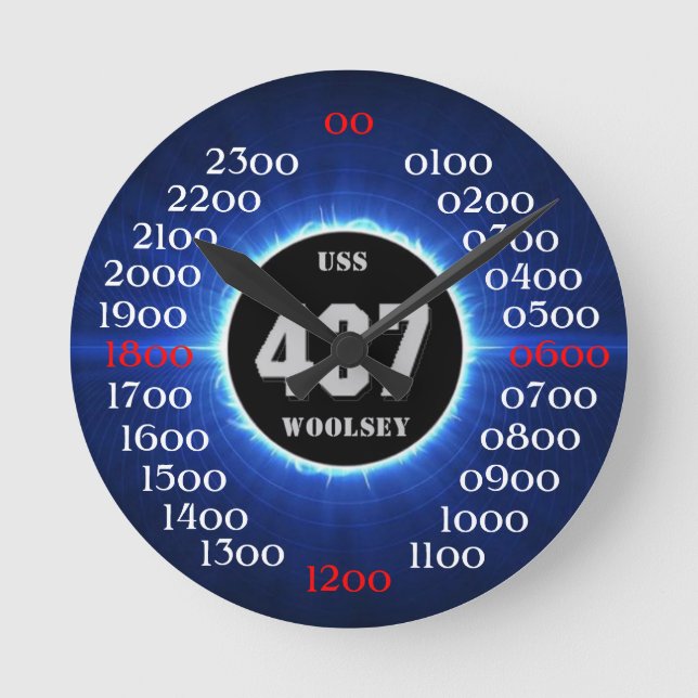 Reloj Redondo Mediano USS Woolsey (DD-437) (Anverso)