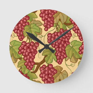 Reloj Redondo Mediano Uvas