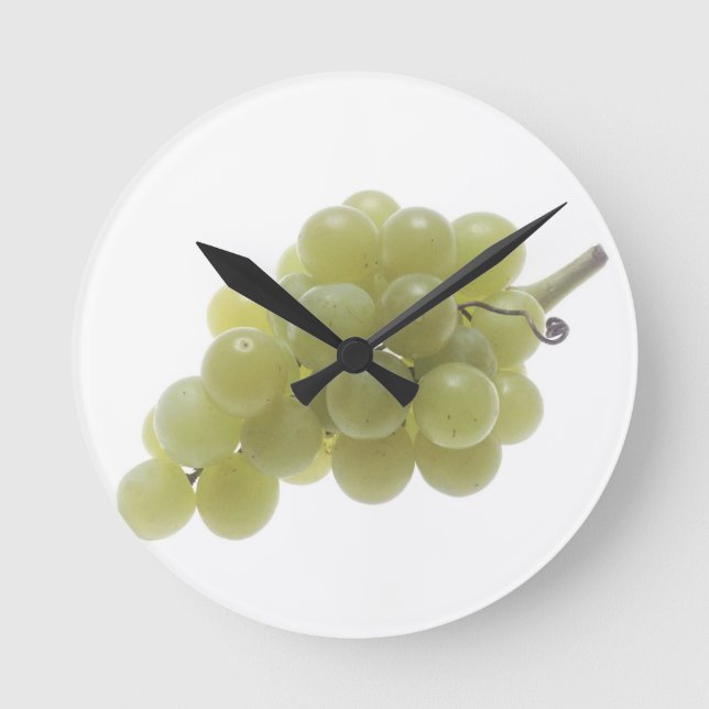Reloj Redondo Mediano Uvas blancas (Anverso)