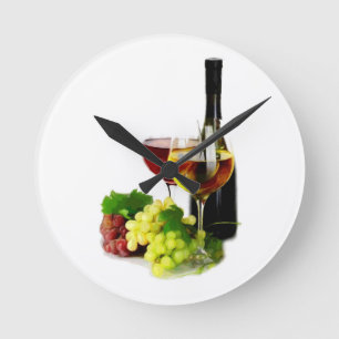 Reloj Redondo Mediano Uvas de vino