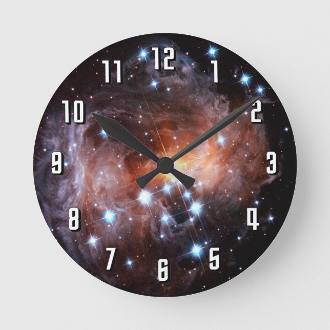 Reloj Redondo Mediano V838 Monocerotis Red Supergigante Estrella Hubble  (Anverso)