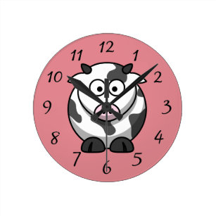 Relojes De Pared Vaca La Granja Del Dibujo Animado Zazzle Es