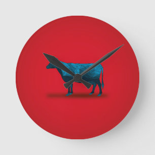 Reloj Redondo Mediano Vaca santa… Serie de la granja No.1