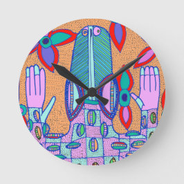 Reloj Redondo Mediano Vagabundo de Playa Croc