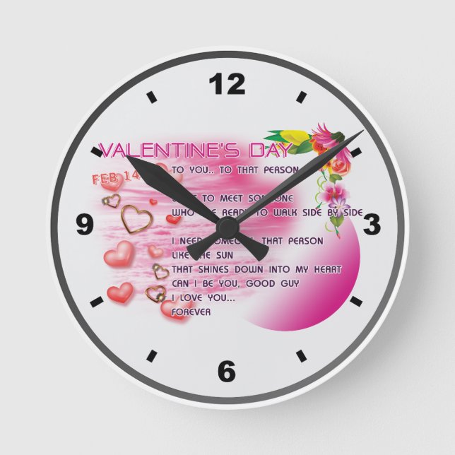 Reloj Redondo Mediano Valentine 2026-Clock-ENG (Anverso)