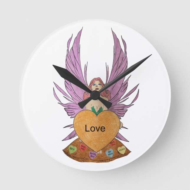 Reloj Redondo Mediano Valentines Faerie (Anverso)