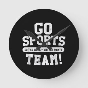 Reloj Redondo Mediano ¡Vamos Equipo Deportivo! Deportes divertidos
