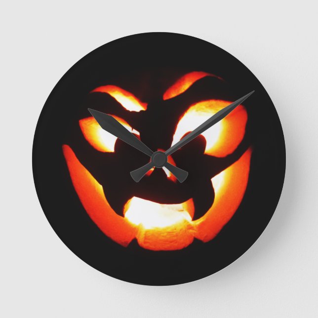 Reloj Redondo Mediano Vampire Jack-O-Lantern (Anverso)