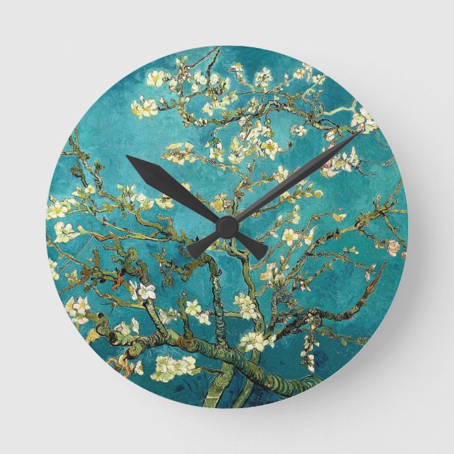 Reloj Redondo Mediano Van Gogh Almond Blossoms Tree (Anverso)