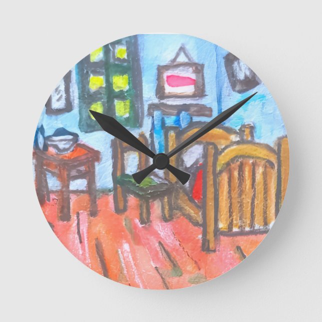 Reloj Redondo Mediano Van Gogh Bedroom mini  (Anverso)