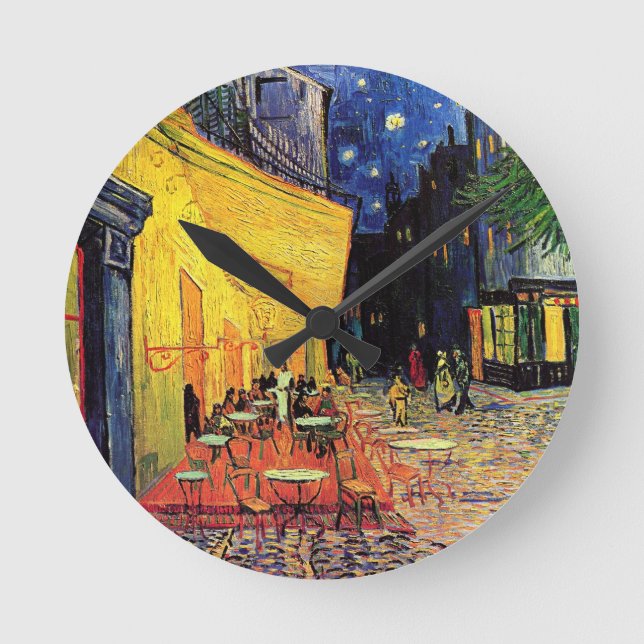 Reloj Redondo Mediano Van Gogh Cafe Terrace At Night (Anverso)