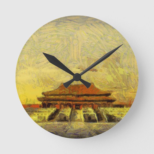Reloj Redondo Mediano Van Gogh la ciudad Prohibida (Anverso)